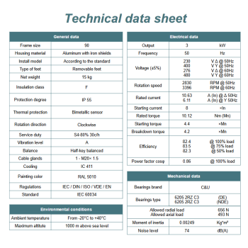 Silnik elektryczny 3kW 2800 obr/min. 90 B14